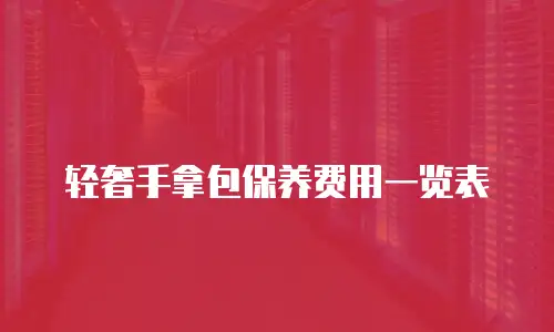 轻奢手拿包保养费用一览表
