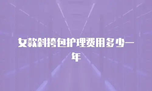 女款斜挎包护理费用多少一年