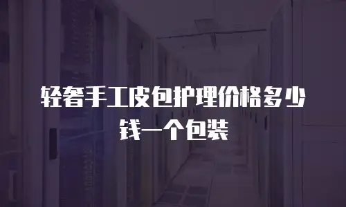 轻奢手工皮包护理价格多少钱一个包装