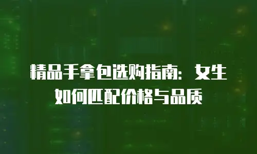 精品手拿包选购指南：女生如何匹配价格与品质