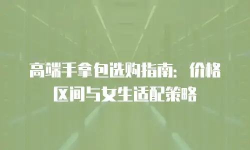 高端手拿包选购指南：价格区间与女生适配策略