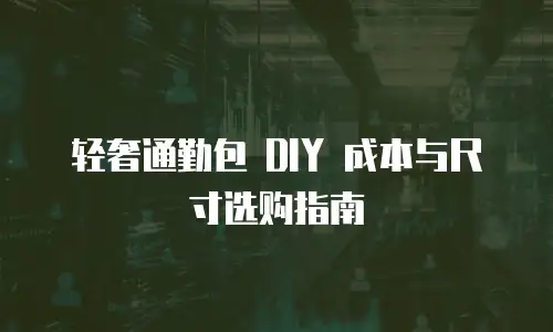 轻奢通勤包 DIY 成本与尺寸选购指南