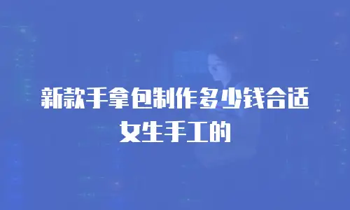 新款手拿包制作多少钱合适女生手工的