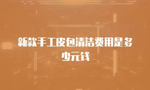 新款手工皮包清洁费用是多少元钱