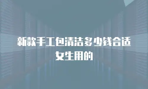 新款手工包清洁多少钱合适女生用的