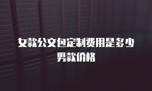 女款公文包定制费用是多少男款价格