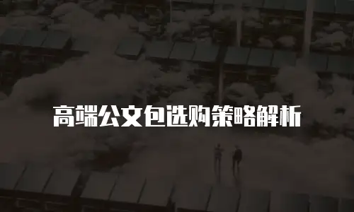 高端公文包选购策略解析