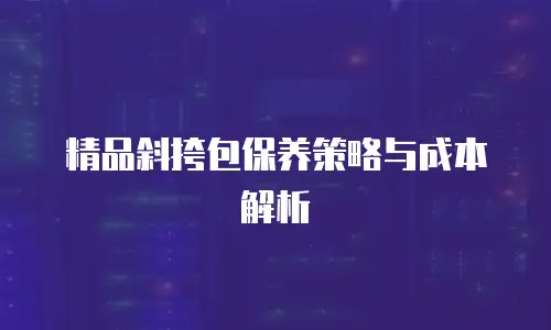 精品斜挎包保养策略与成本解析