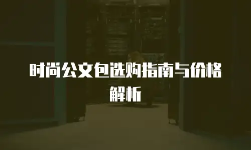 时尚公文包选购指南与价格解析