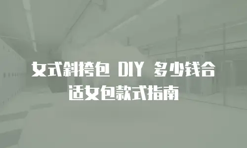 女式斜挎包 DIY 多少钱合适女包款式指南