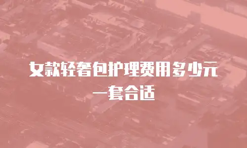 女款轻奢包护理费用多少元一套合适