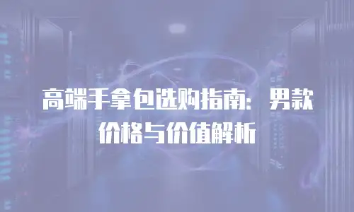 高端手拿包选购指南：男款价格与价值解析