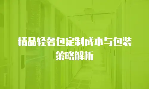 精品轻奢包定制成本与包装策略解析