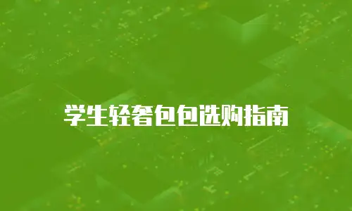 学生轻奢包包选购指南