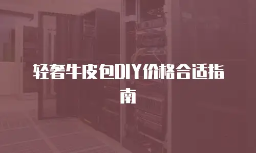 轻奢牛皮包DIY价格合适指南
