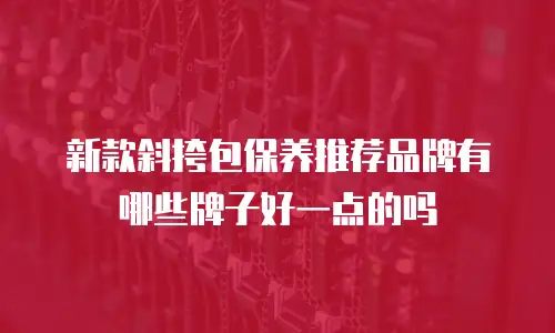 新款斜挎包保养推荐品牌有哪些牌子好一点的吗