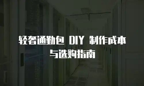 轻奢通勤包 DIY 制作成本与选购指南