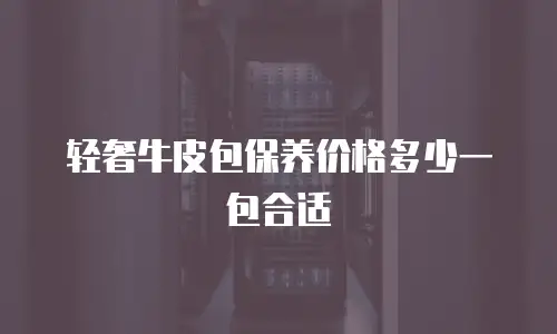 轻奢牛皮包保养价格多少一包合适