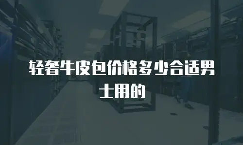 轻奢牛皮包价格多少合适男士用的