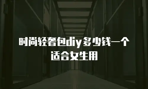 时尚轻奢包diy多少钱一个适合女生用