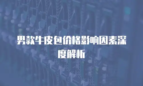男款牛皮包价格影响因素深度解析