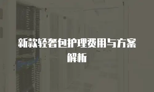 新款轻奢包护理费用与方案解析