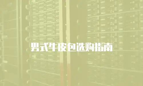 男式牛皮包选购指南