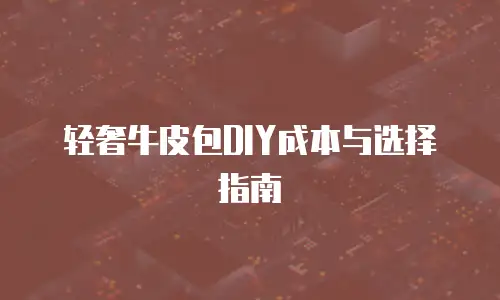 轻奢牛皮包DIY成本与选择指南
