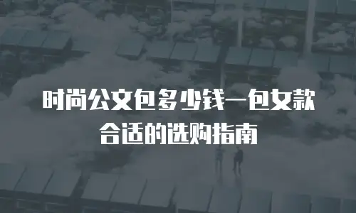 时尚公文包多少钱一包女款合适的选购指南