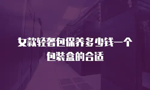 女款轻奢包保养多少钱一个包装盒的合适