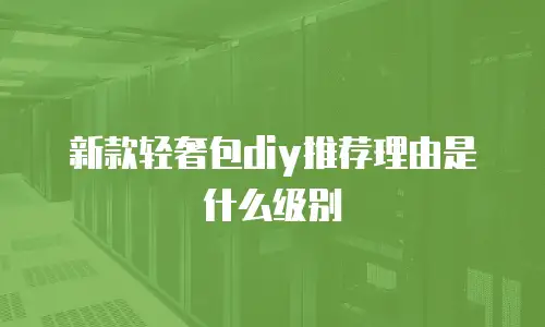 新款轻奢包diy推荐理由是什么级别