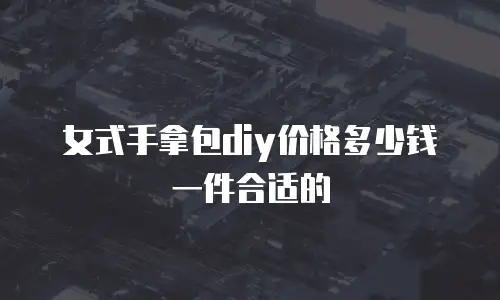 女式手拿包diy价格多少钱一件合适的