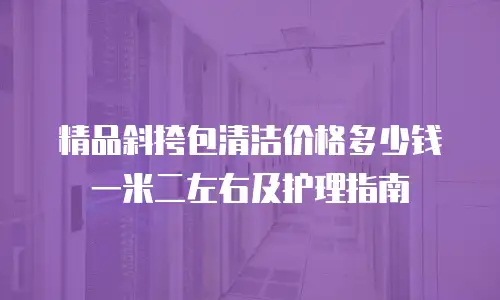 精品斜挎包清洁价格多少钱一米二左右及护理指南