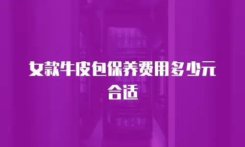 女款牛皮包保养费用多少元合适