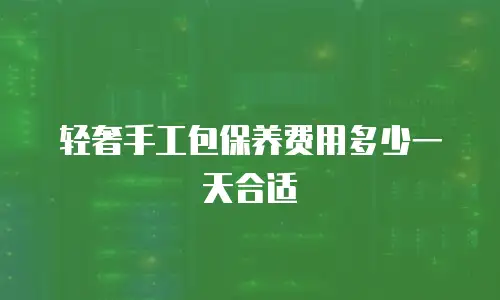 轻奢手工包保养费用多少一天合适