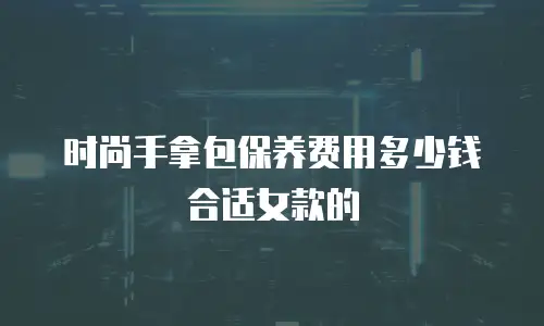 时尚手拿包保养费用多少钱合适女款的
