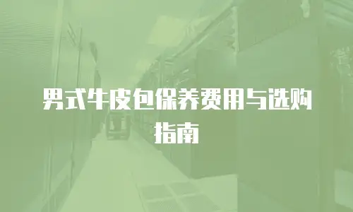 男式牛皮包保养费用与选购指南
