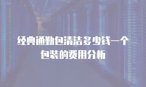 经典通勤包清洁多少钱一个包装的费用分析