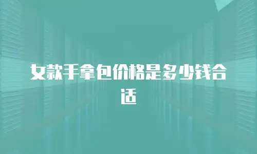 女款手拿包价格是多少钱合适