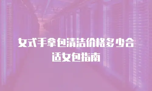 女式手拿包清洁价格多少合适女包指南