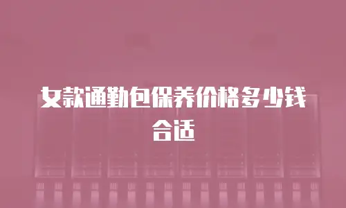女款通勤包保养价格多少钱合适
