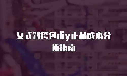 女式斜挎包diy正品成本分析指南