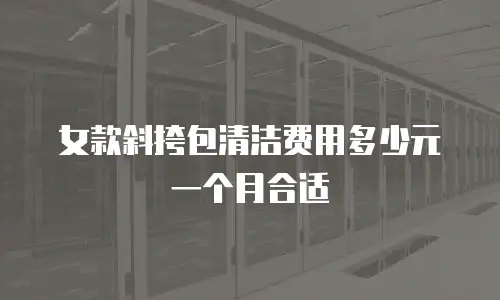 女款斜挎包清洁费用多少元一个月合适