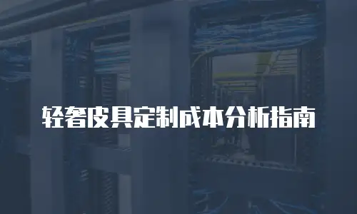 轻奢皮具定制成本分析指南