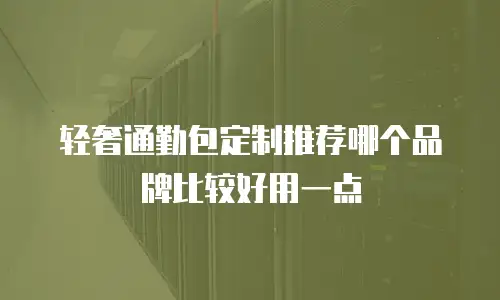 轻奢通勤包定制推荐哪个品牌比较好用一点