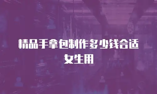 精品手拿包制作多少钱合适女生用
