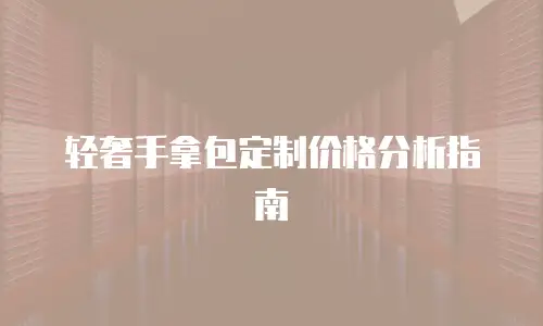 轻奢手拿包定制价格分析指南