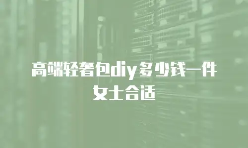 高端轻奢包diy多少钱一件女士合适