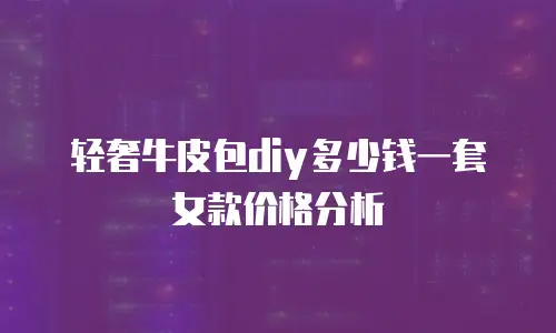 轻奢牛皮包diy多少钱一套女款价格分析