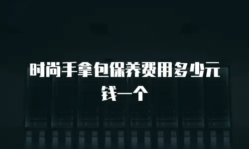 时尚手拿包保养费用多少元钱一个